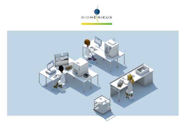 Webdesign et programmation d'une interface présentant le matériel du groupe Biomérieux à travers un laboratoire virtuel.